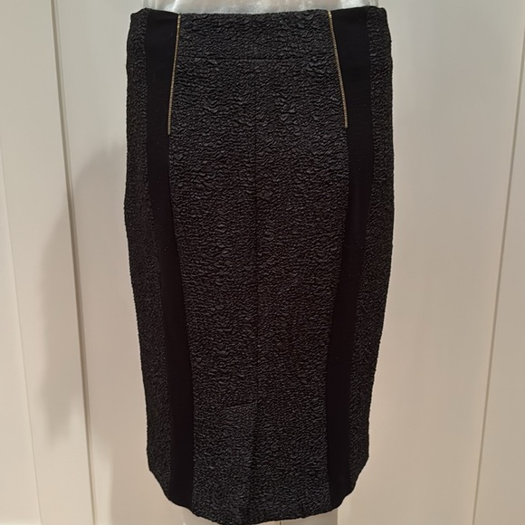 YOANA BARASCHI BLACK TWO PIECE SKIRT SUIT KNIT PANELS ALLOVER ZIPPER DETAILS S - Picture 10 of 15